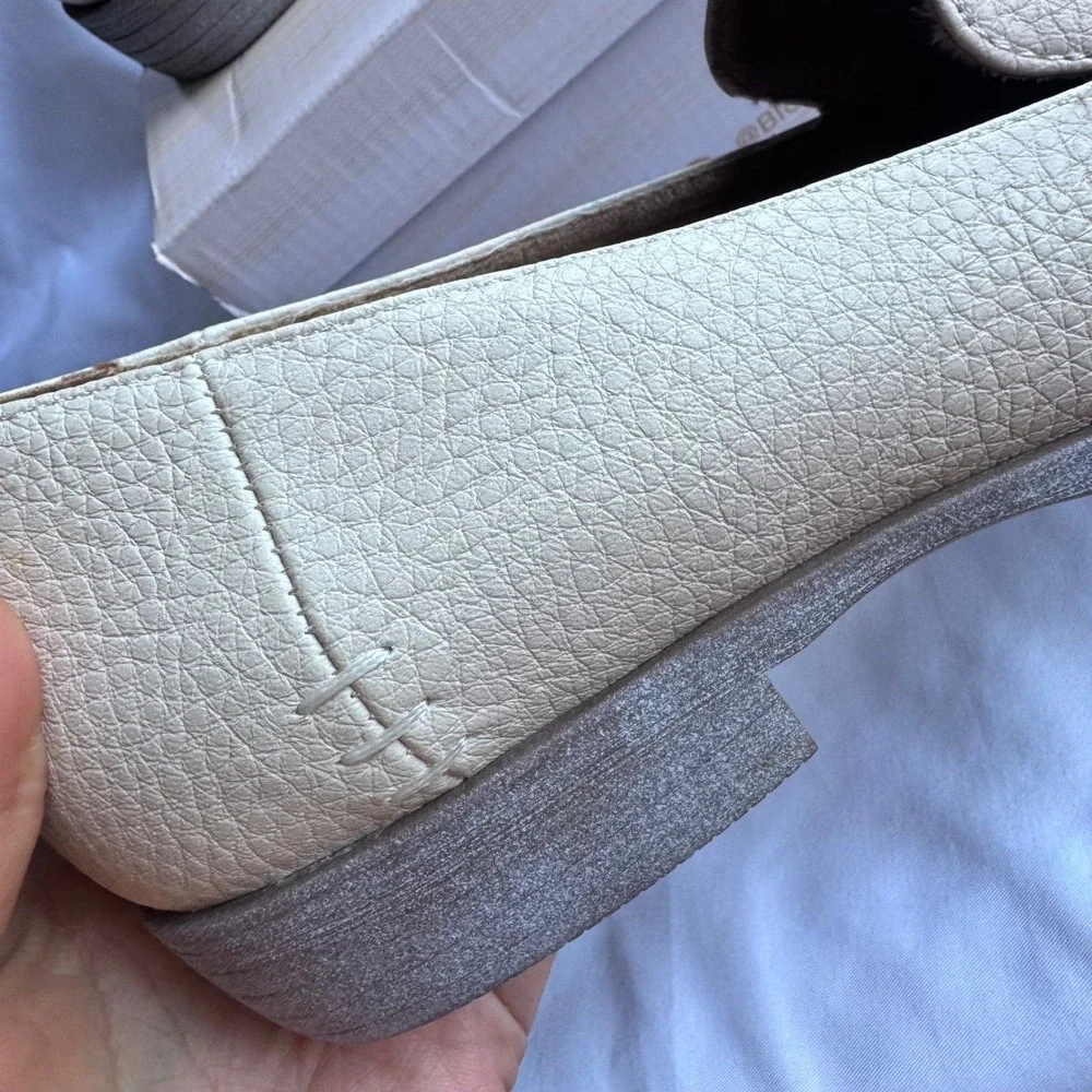 New Blowfish Malibu Harper Off White Loafers Studded Slip On Vegan Shoes‎ US 10M